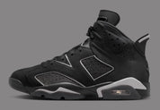 Men's Retro 6 Cap And Gown Sneaker In Black