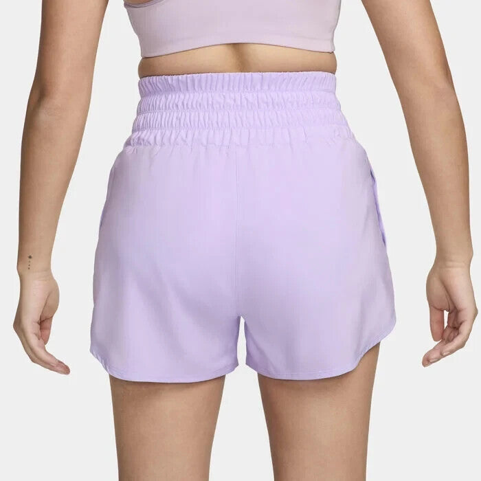 Women's Nike One Shorts Lilac Bloom Dri-FIT Brief-Lined Ultra High-Waist SRT152