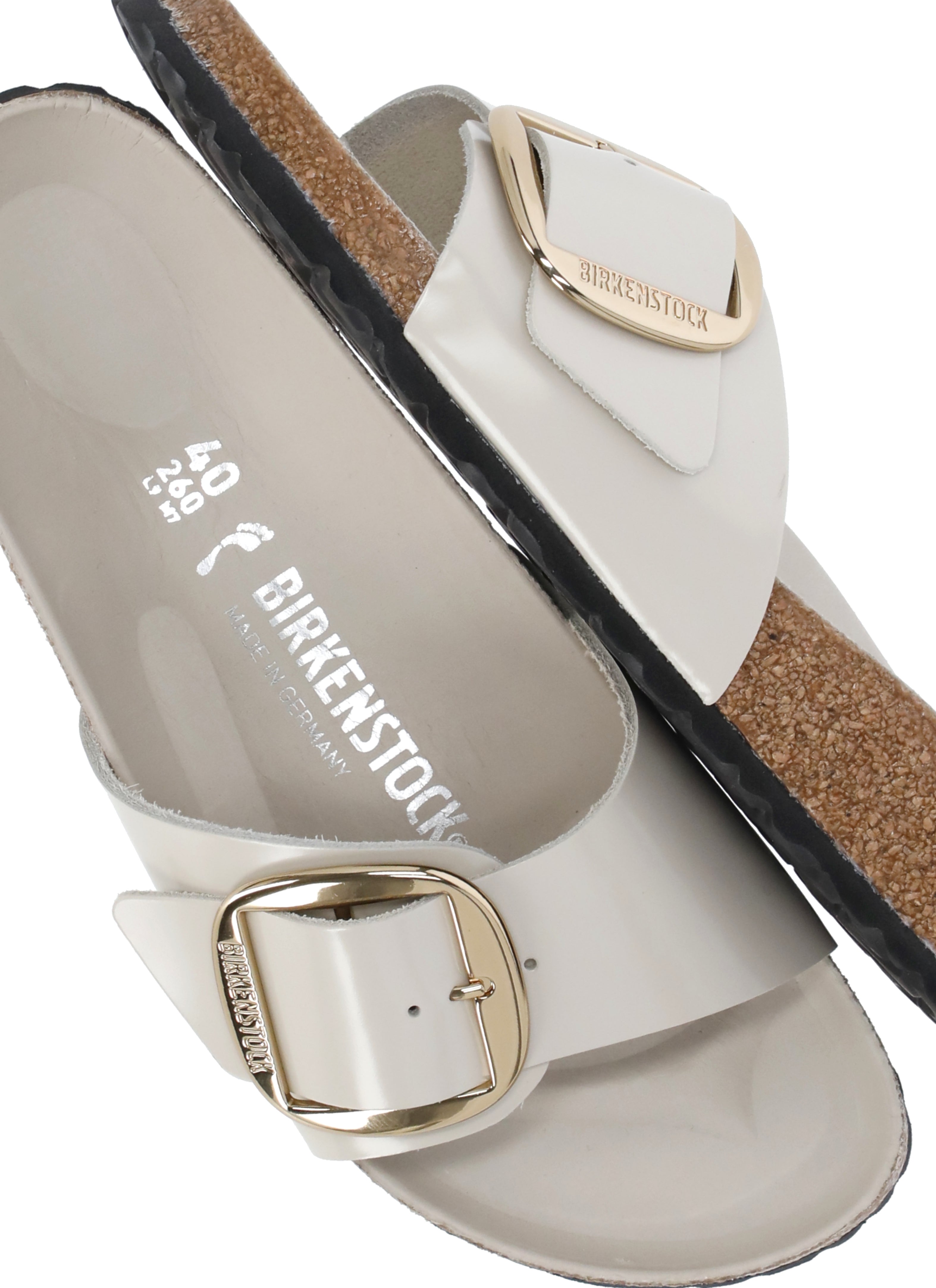 Ivory Madrid Big Buckle Leather Sandals
