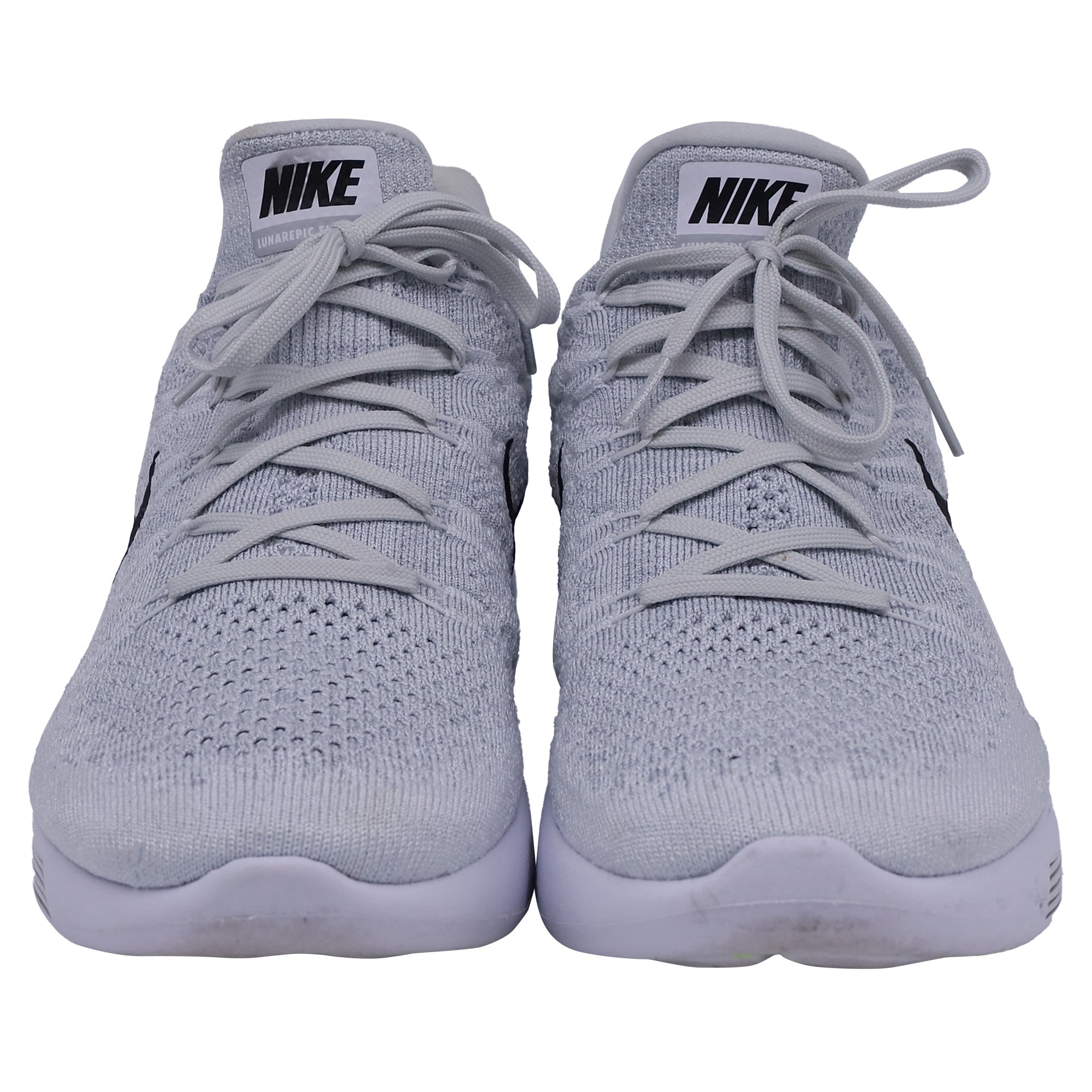 Nike Lunarepic Flyknit 2 Sneakers in Light Grey Polyester