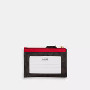 Coach Outlet Mini Skinny Id Case In Signature Canvas