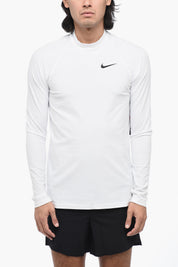 SWIM Long-Sleeve Solid-Color Dri-Fit T-Shirt with Contrast Logo