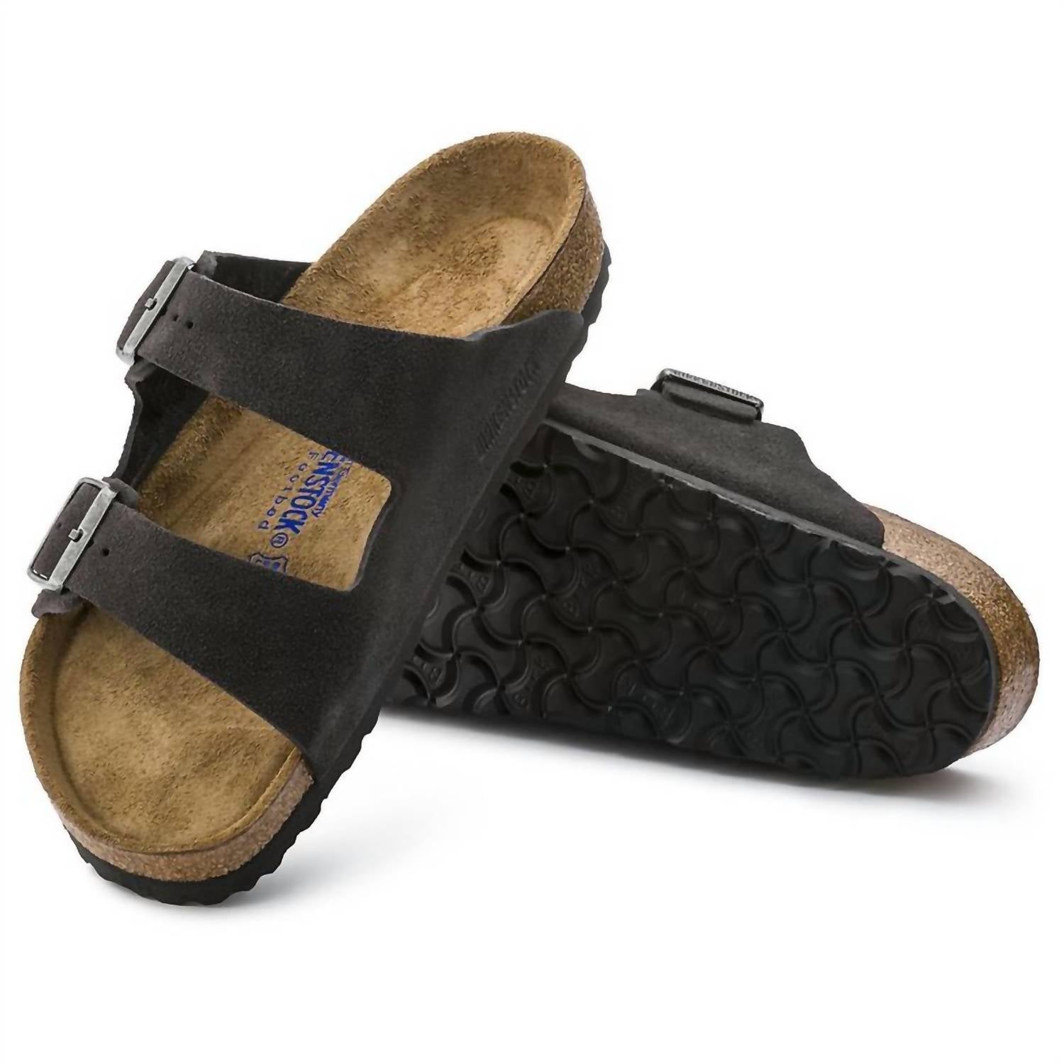 Women's Arizona Soft Footbed Suede Sandals In Velvet Gray