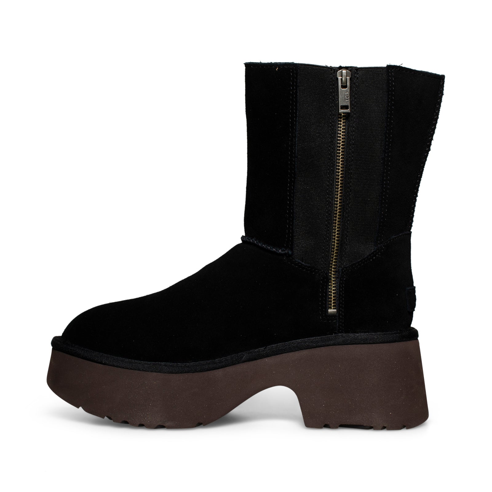 UGG Classic Twin Seam New Heights Black Boots - Women's