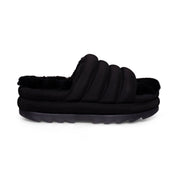 UGG Maxi Slide Black Slippers - Women's