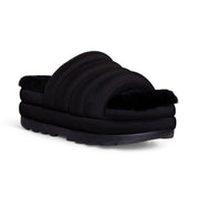UGG Maxi Slide Black Slippers - Women's
