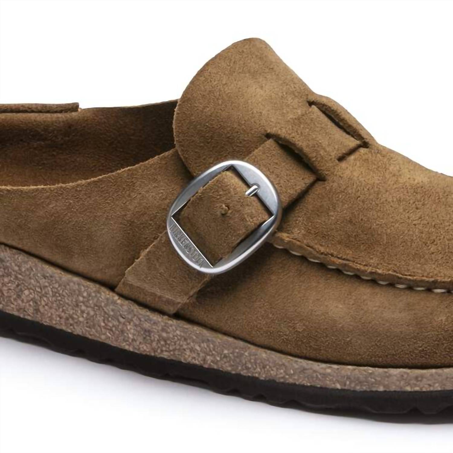 Unisex Buckley Suede Leather Clogs In Tea