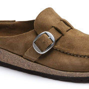 Unisex Buckley Suede Leather Clogs In Tea