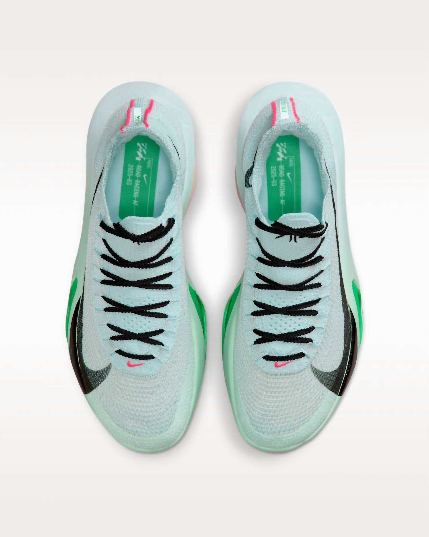 Men's Alphafly 3 Shoes In Glacier Blue/black/mint Foam/green Shock