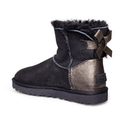 UGG Mini Bailey Bow Glitz Black Boots - Women's