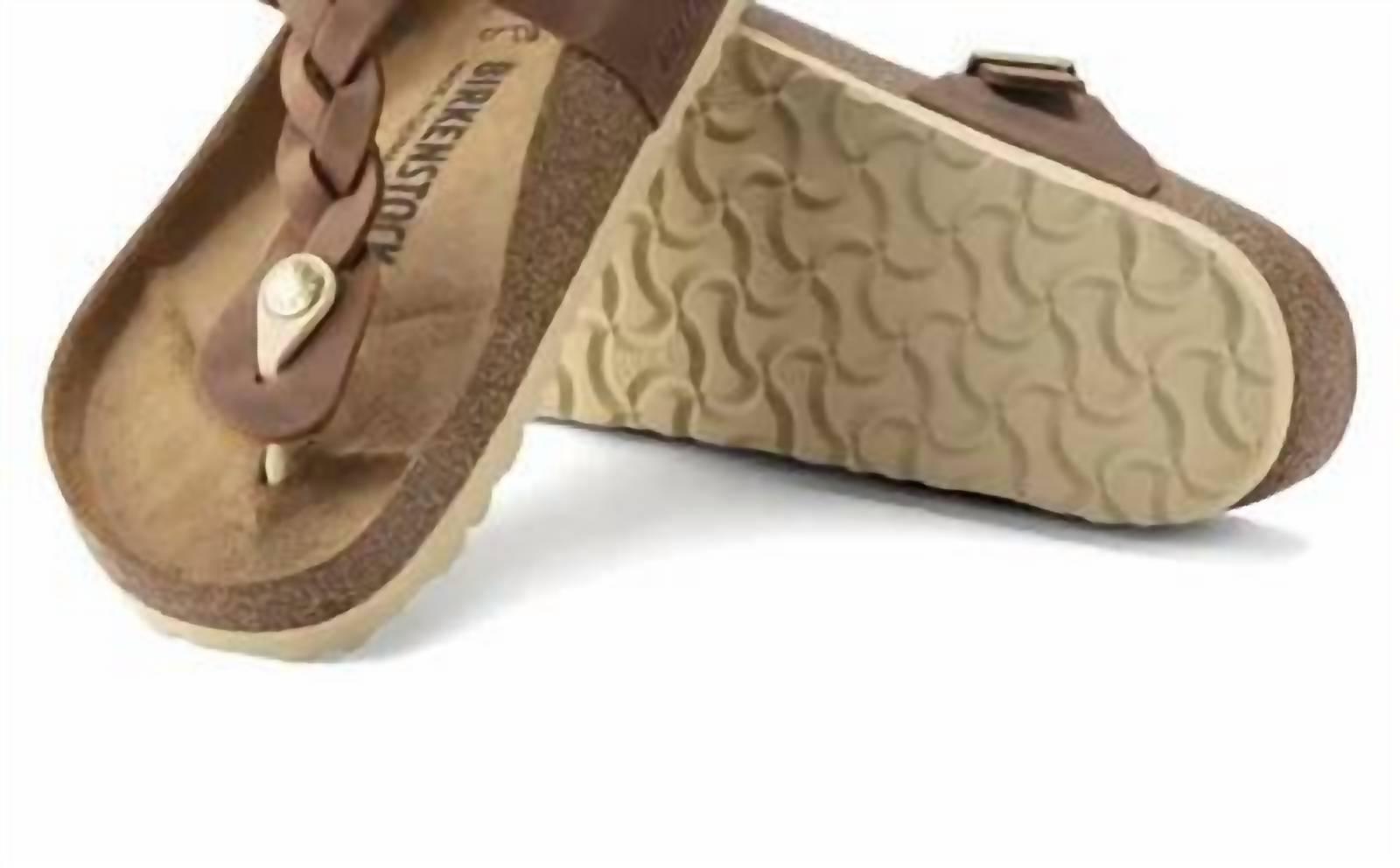 Women's Gizeh Braid Thong Sandal In Cognac Oiled