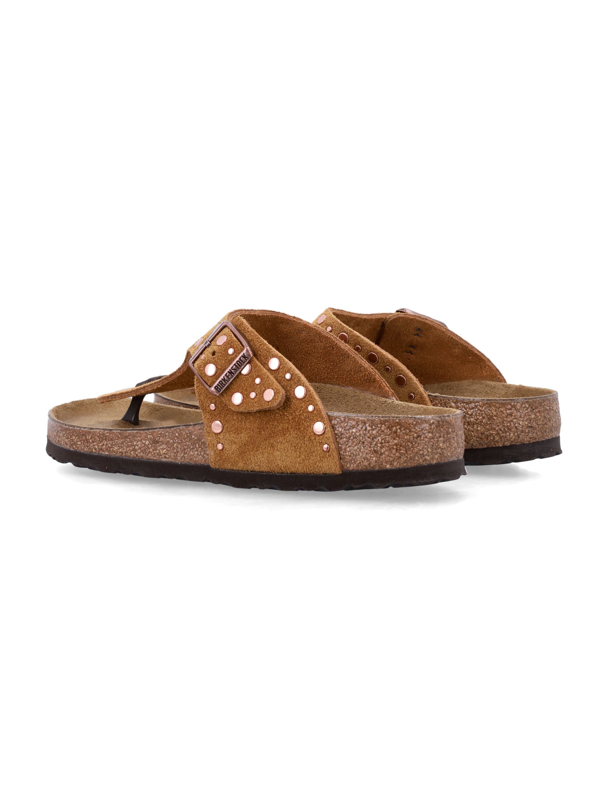 Gizeh Rivet Suede Infradito Sandals