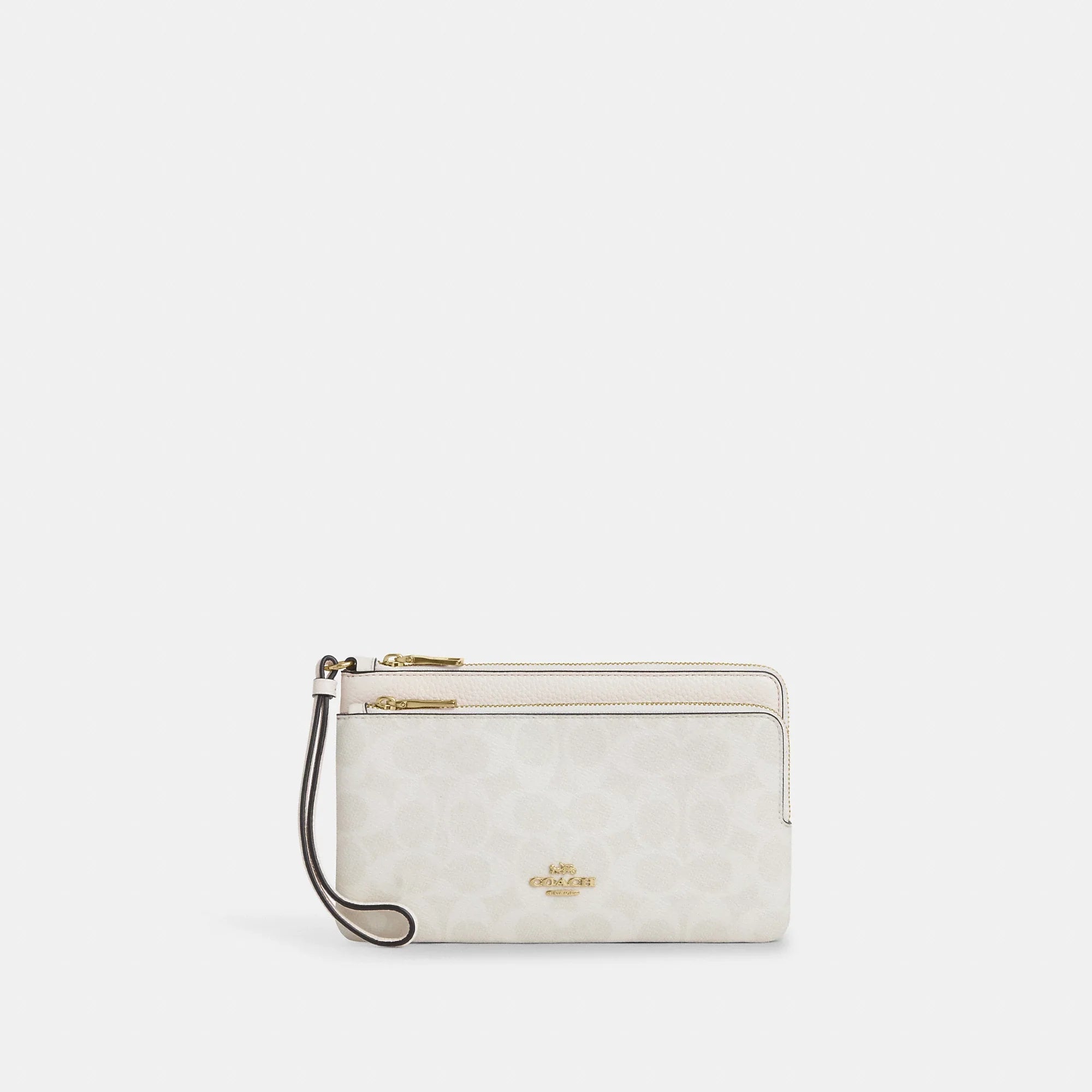 Coach Outlet Double Zip Wallet In Signature Canvas