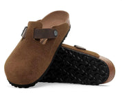 Unisex - Boston Suede Clog In Dark Tea