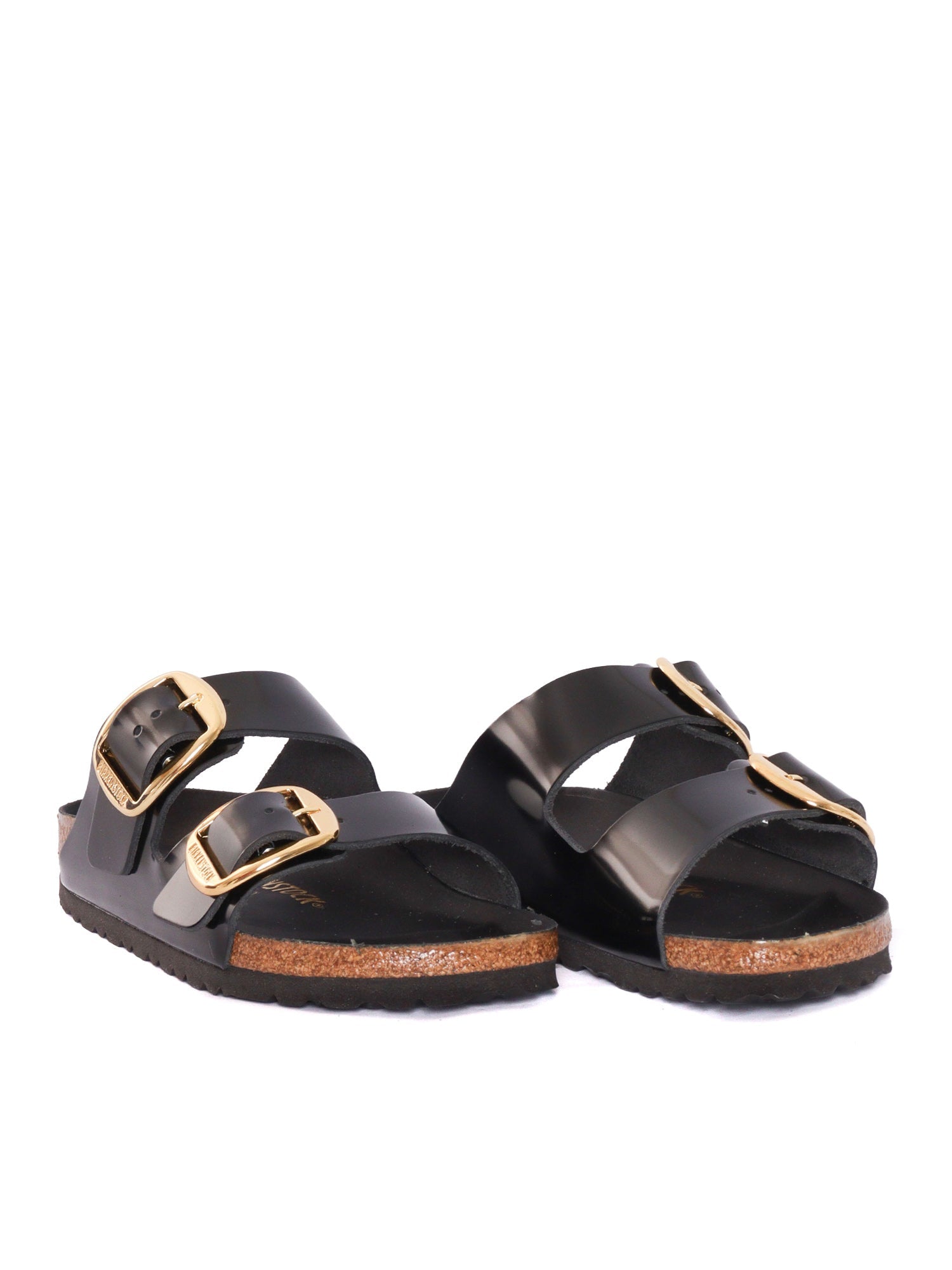 Black Arizona Natural Leather Slide Sandal