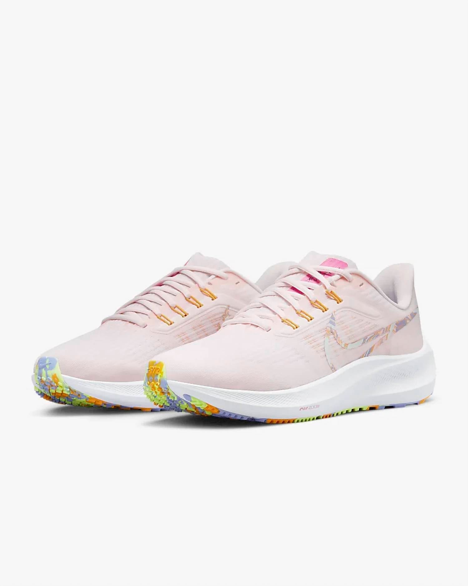 Women'S Pegasus 39 Premium Road Running Shoes - Medium Width in Light Soft Pink/University Gold/Pinksicle/Barely Green