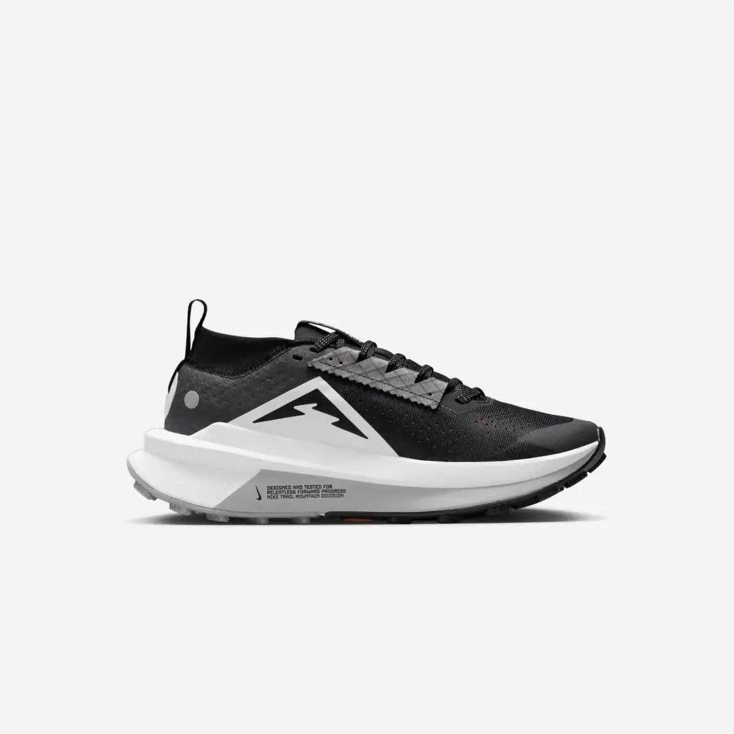 Women's Zoomx Zegama Trail 2 Running Shoes In Black/white-Wolf Grey