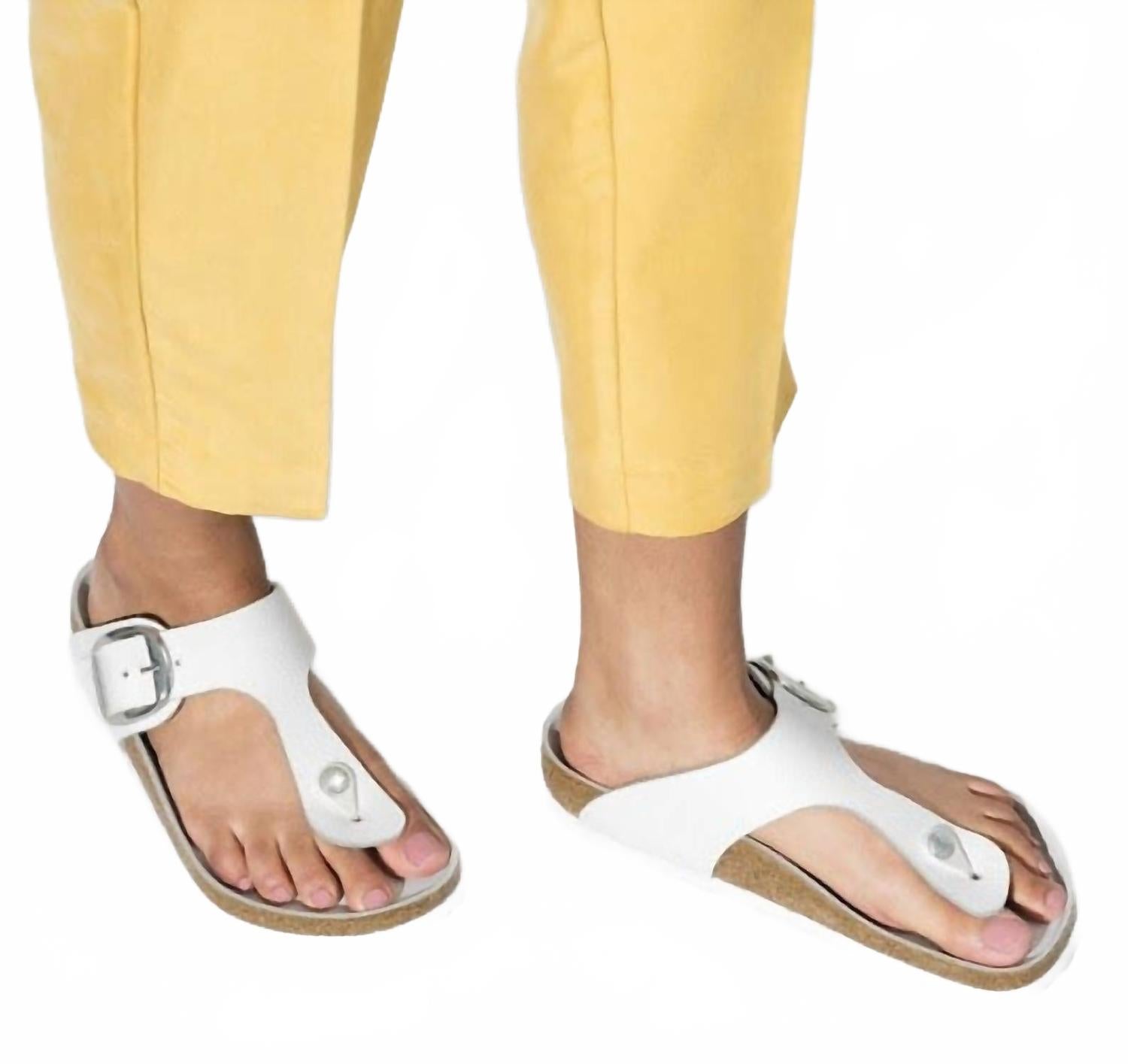Women's Gizeh Big Buckle Sandals In White