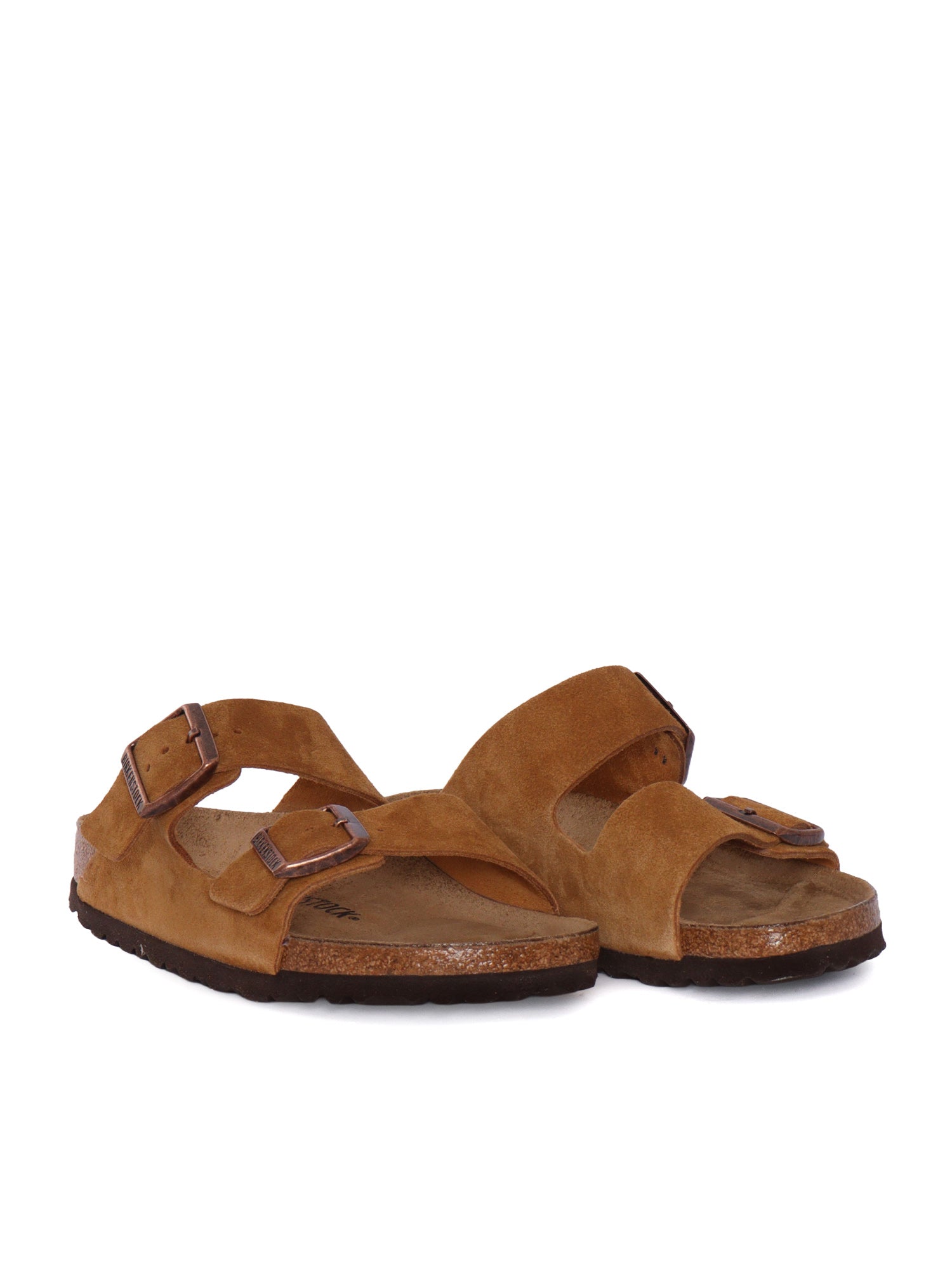 Mink Arizona Suede Leather Slide Sandal