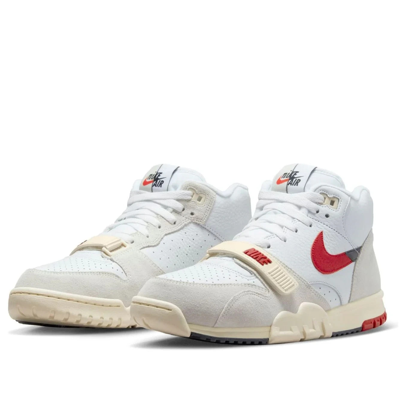 Men's Nike Air Trainer 1 DZ2547-100 Sneakers White Red Leather Training Shoes
