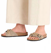 Women's Oita Braided Suede Sandals In Taupe