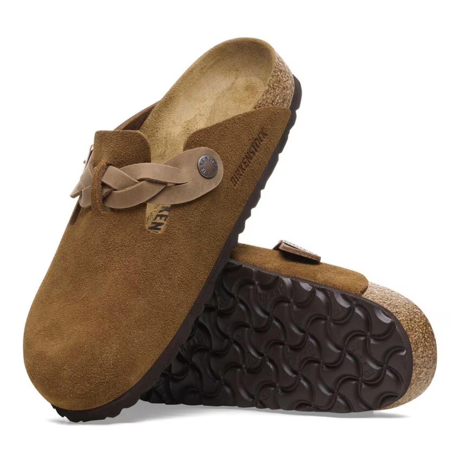 Women's Boston Braided Clogs In Mink