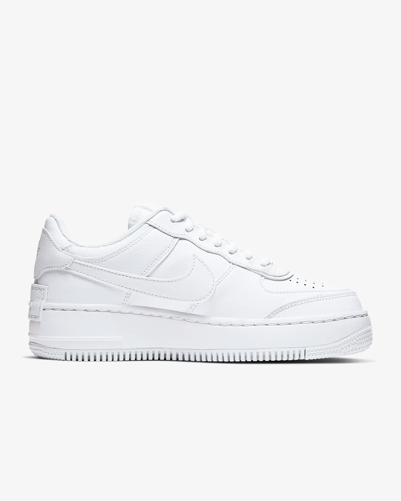 WOMENS NIKE AIR FORCE 1 SHADOW-WHITE/WHITE-CI0919-100