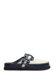 Canvas Boston Bold Double-Buckle Loafers