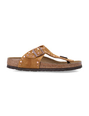 Gizeh Rivet Suede Infradito Sandals
