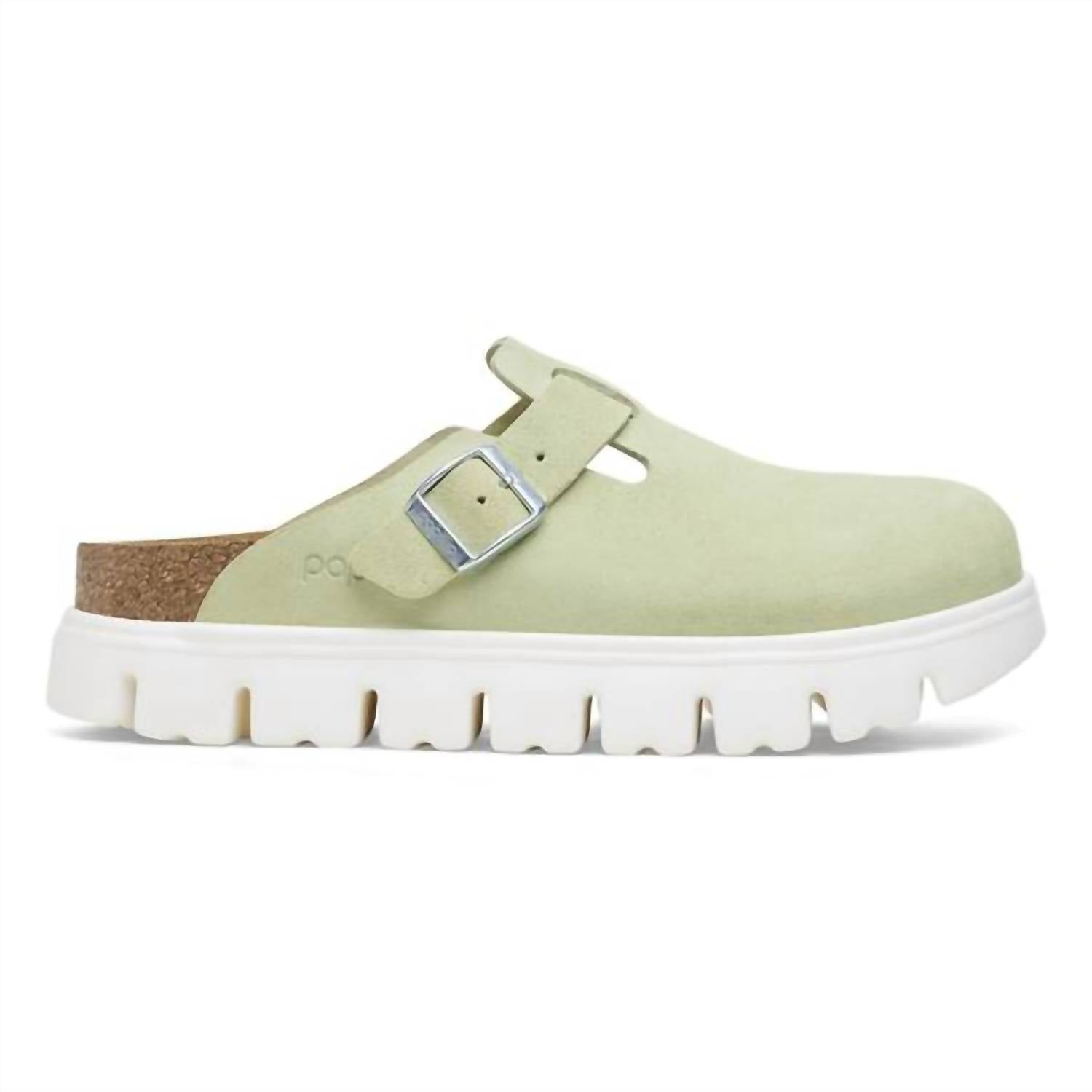 Women's Boston Chunky Clog - Narrow In Faded Lime