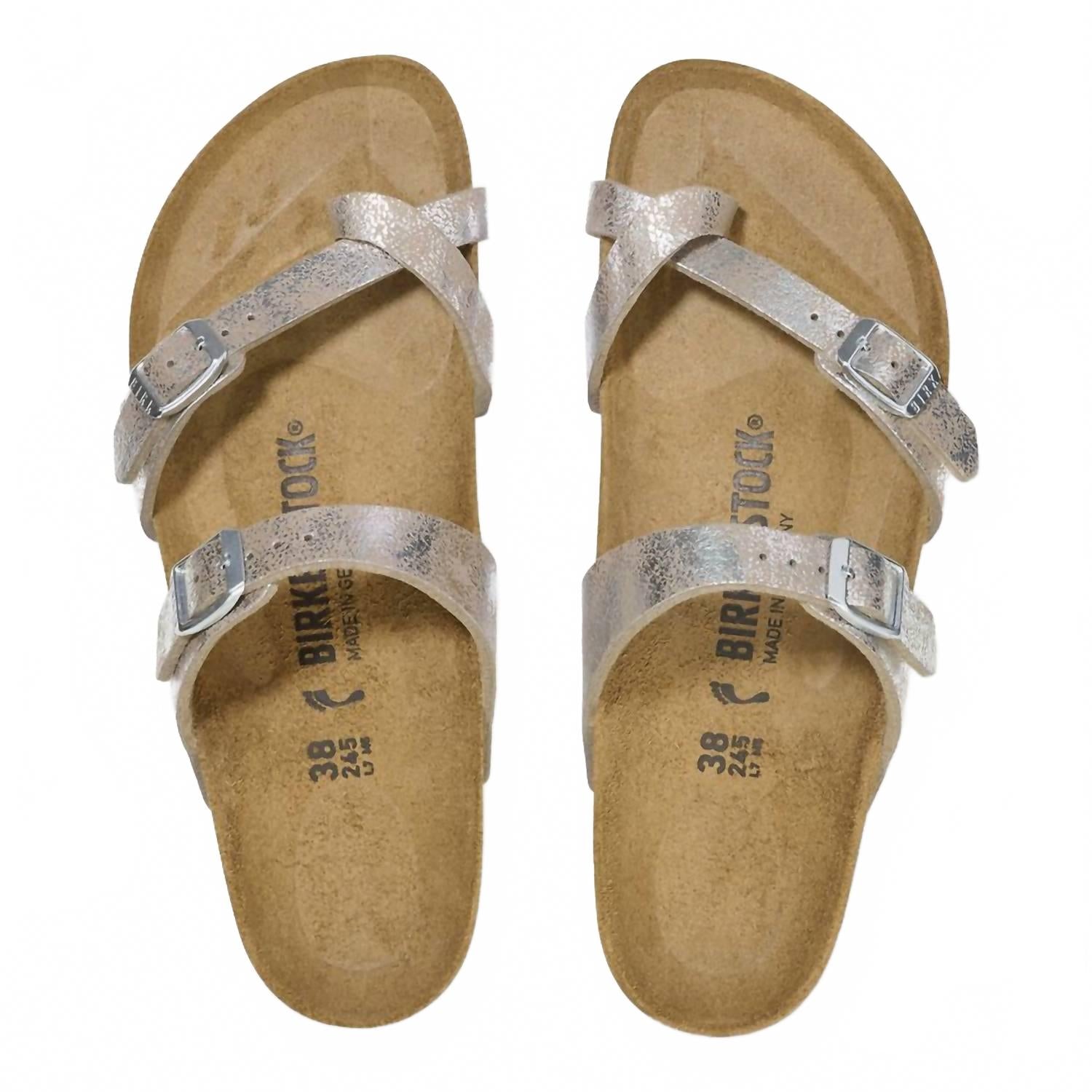 Women's Mayari Sandal In Washed Metallic Silver