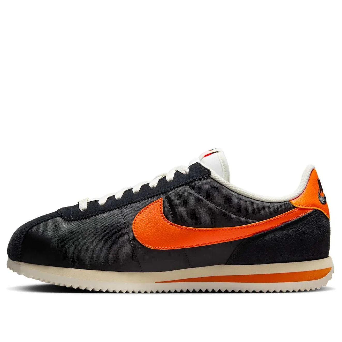 Nike Cortez HF0263-003 Sneaker Mens Black Orange Lace Up Lifestyle Shoes DWA1495