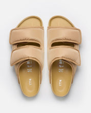 Double Adjustable Strap Open Sandal In Beige