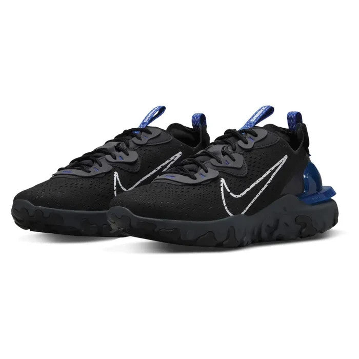 Men's Nike React Vision DV6491-001 Sneaker Black Game Royal Lifestyle Shoes
