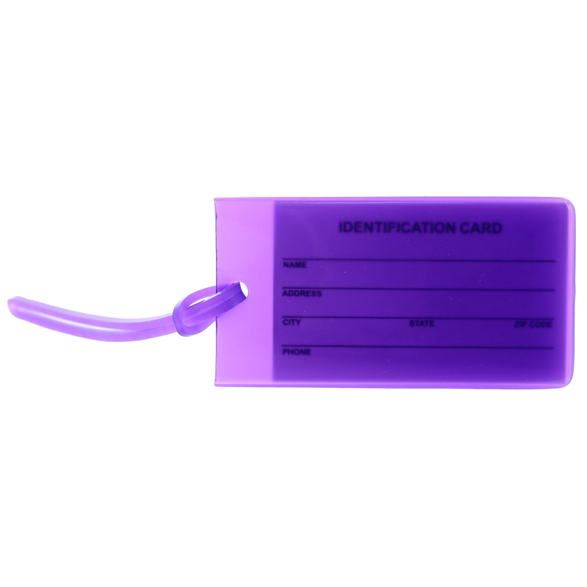 4pc Milleni Travel Jelly Luggage Suitcase Tags Loop Strap Name Address
