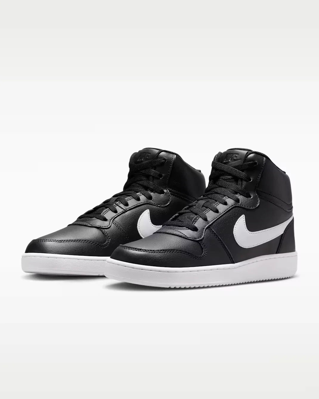 Nike Ebernon Mid AQ1773-002 Sneakers Men's Black White Lifestyle Shoes SHOP390