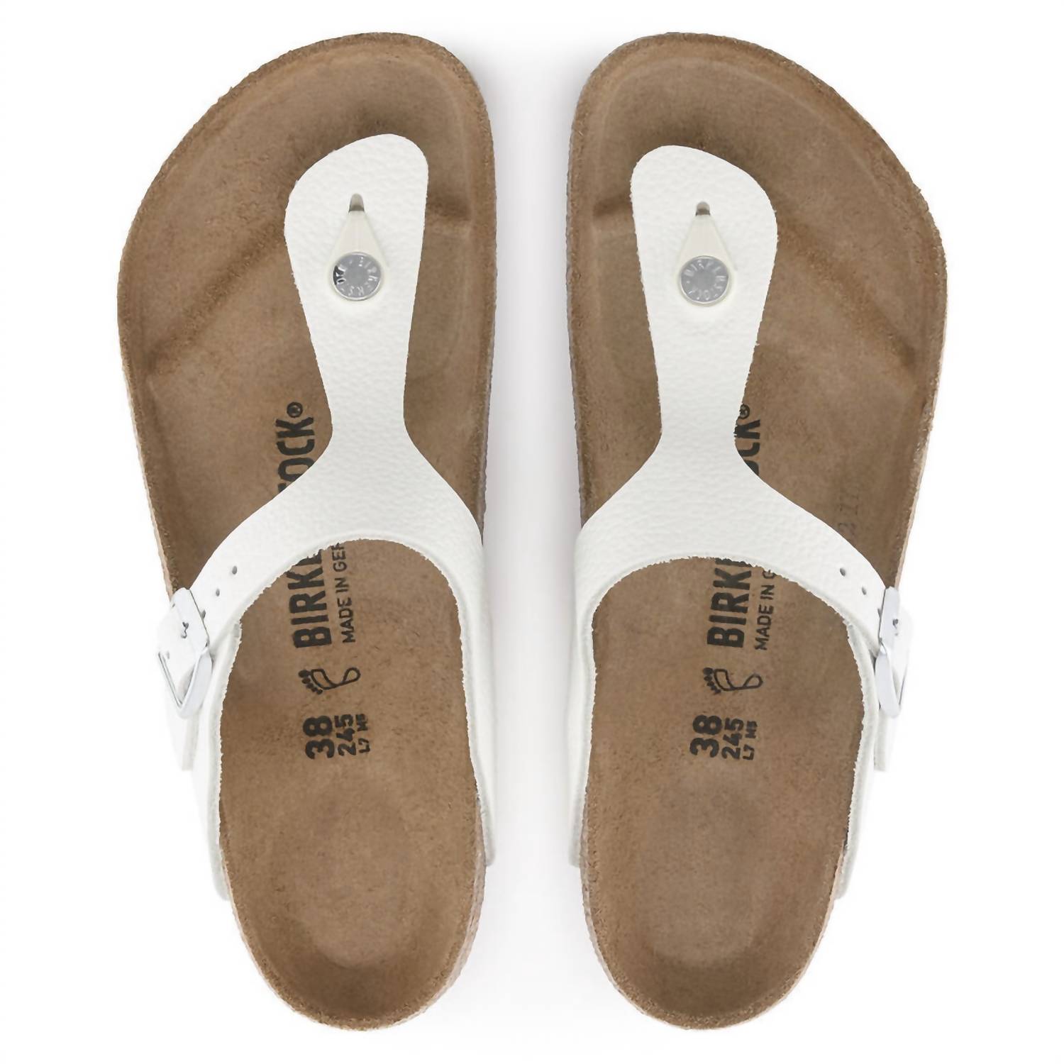 Women's Gizeh Leather Sandal In White