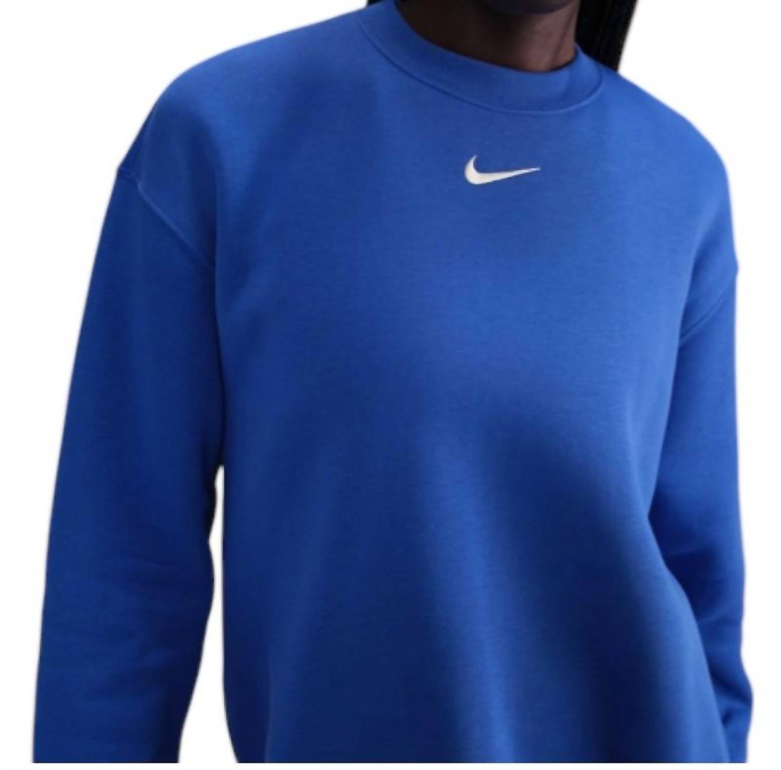 Phoenix Fleece Crew Sweatshirt In Game Royal/white