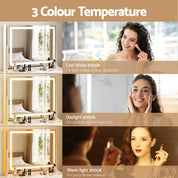80x65cm Embellir Makeup Mirror Hollywood Vanity with LED Light White Frame