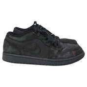 Nike Air Jordan 1 Low SE Craft Sneakers in Black Leather