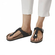 Women's Gizeh Braided Sandal In Black