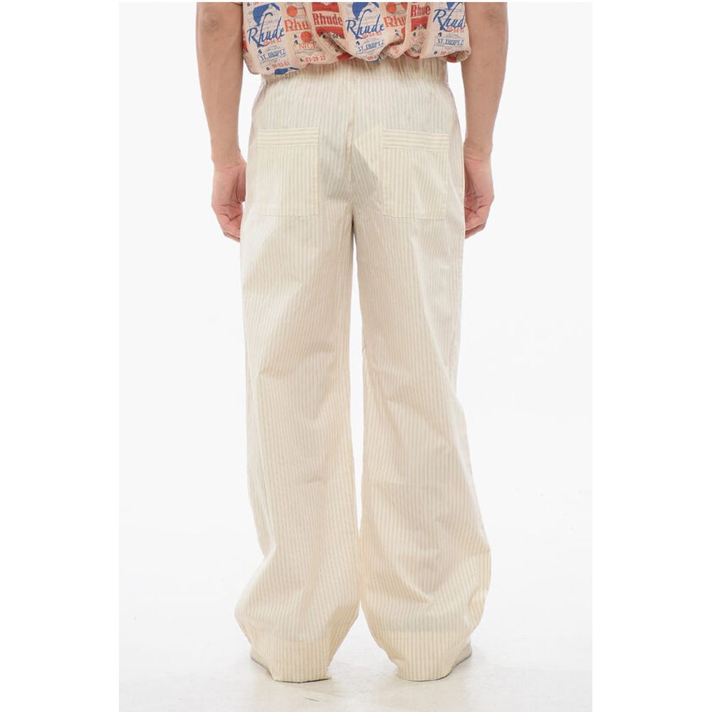 Birkenstock TEKLA Striped Cotton Pants with Drawstring Men's Waist