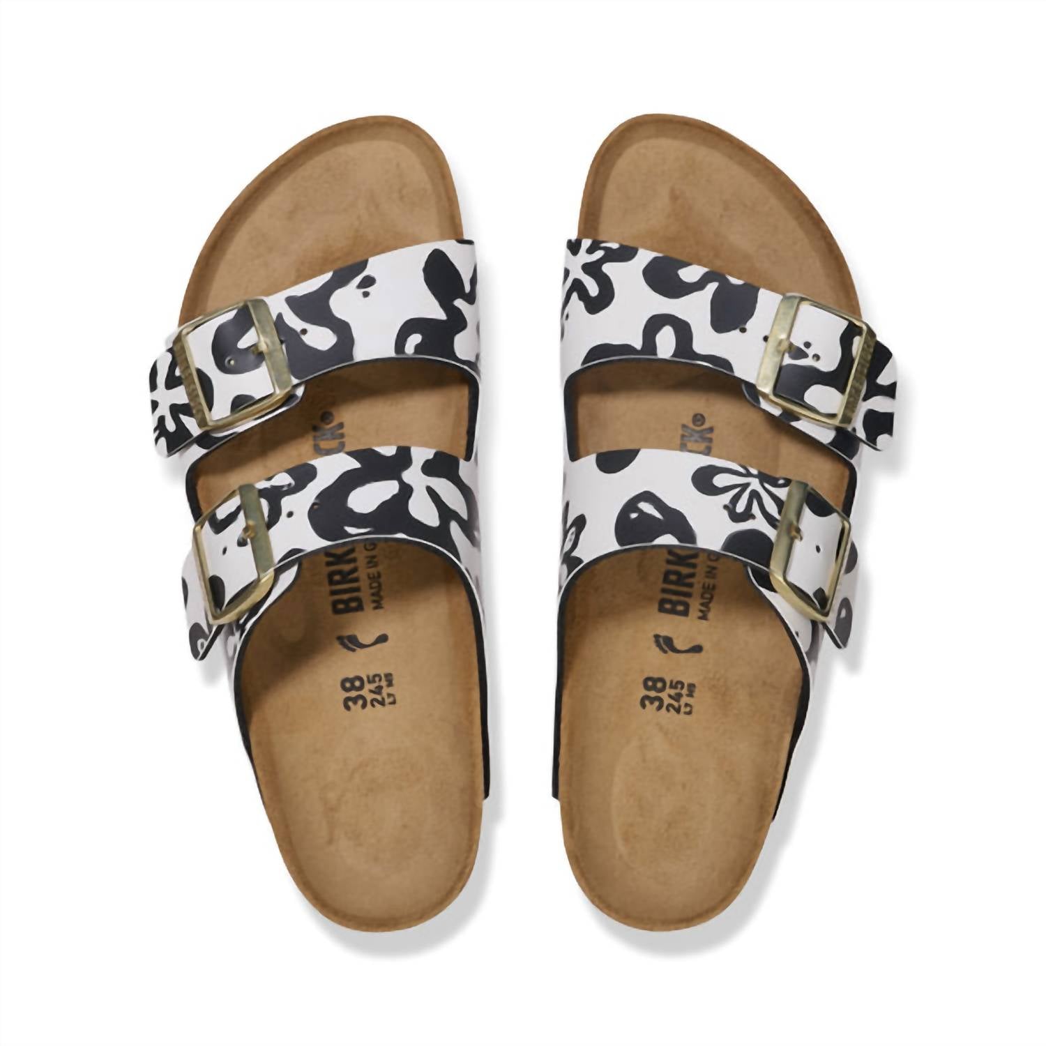 Women's Arizona Narrow Sandal In Blooms White/black