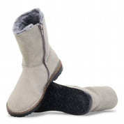 Women’S Uppsala Zip Shearling Boot In Stone Coin Suede
