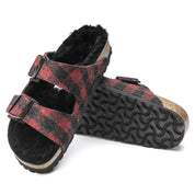 Women's Arizona Shearling Sandal In Red Plaid
