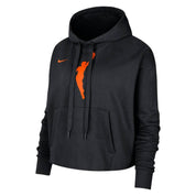 Women's Wnba Logowoman Team 13 Cropped Pullover Hoodie In Black