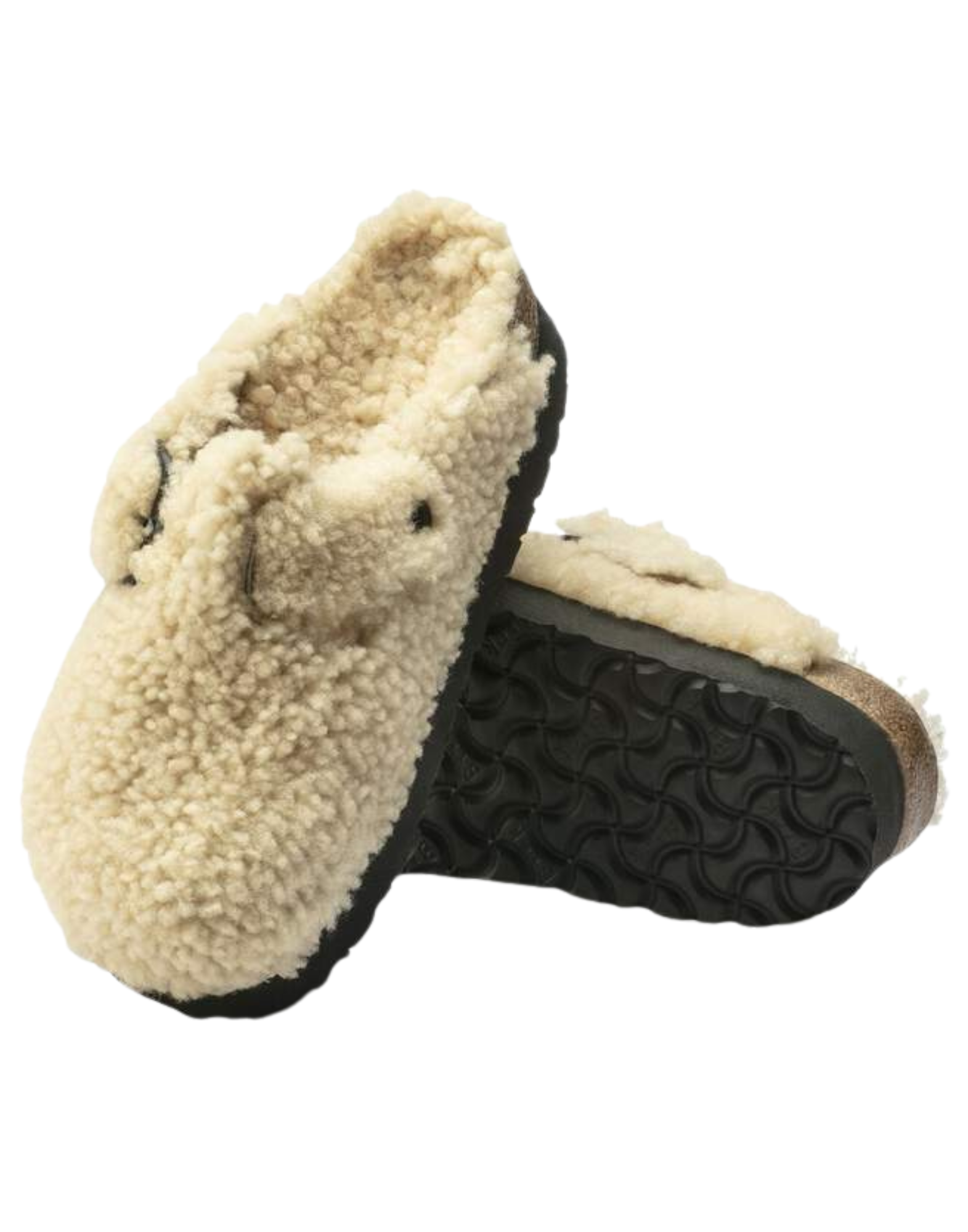 Boston Big Buckle Platform Teddy Shearling Clog
