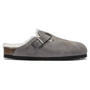 Women's Boston Shearling Clog - Narrow In Stone Coin