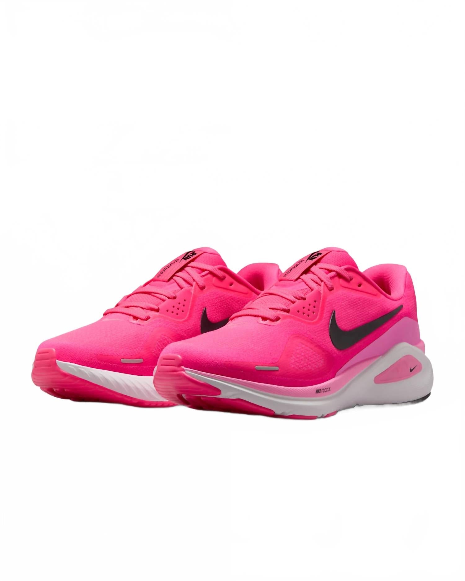 Women's Structure 26 Road Running Shoes In Hyper Pink Pink Spell White Black