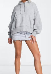 Phoenix Fleece Super Oversized Hoodie In Gray